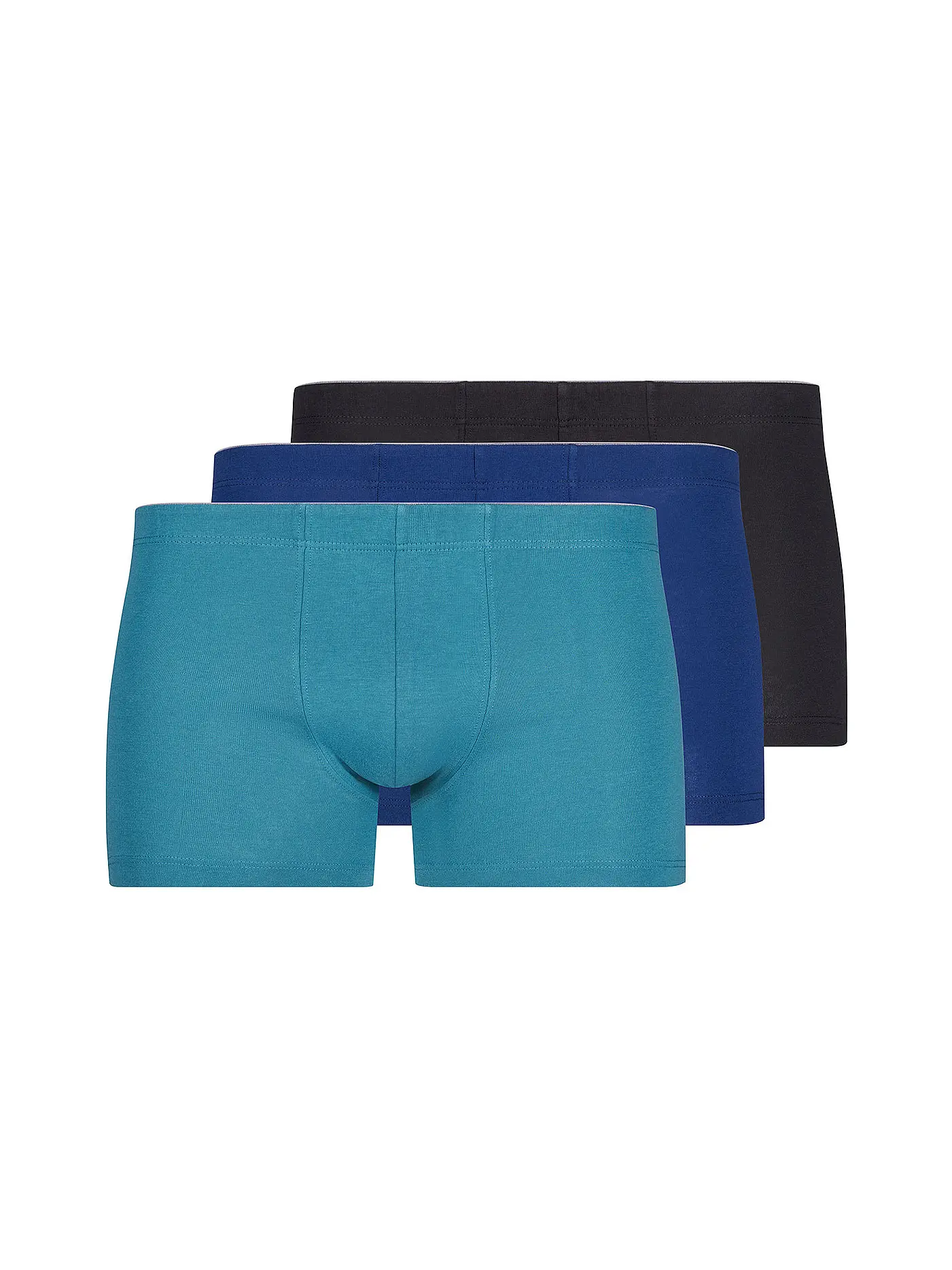 HUBER | Pants 3er Pkg  Just Comfort white | blau